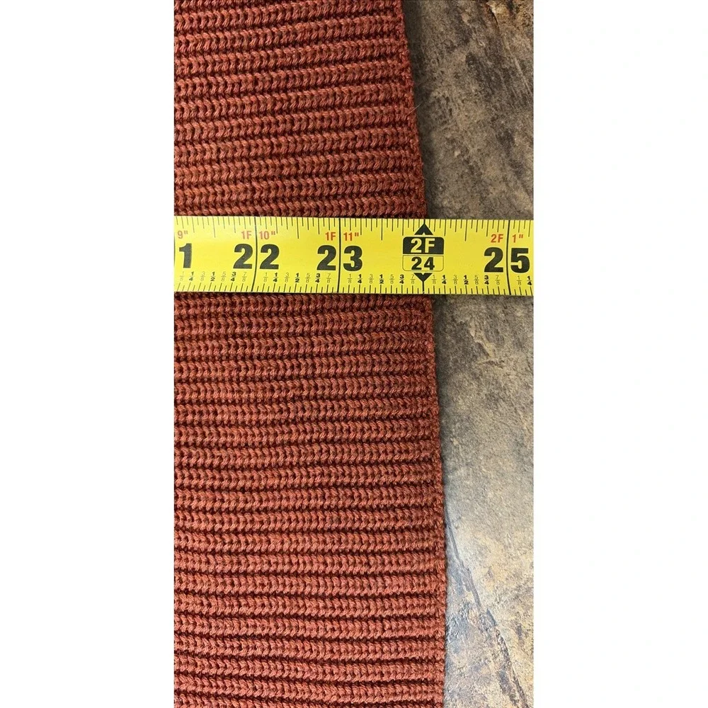 Jessica Simpson Women's Chunky Knit Sweater Rust Orange‎ Long Sleeve Pullover XL